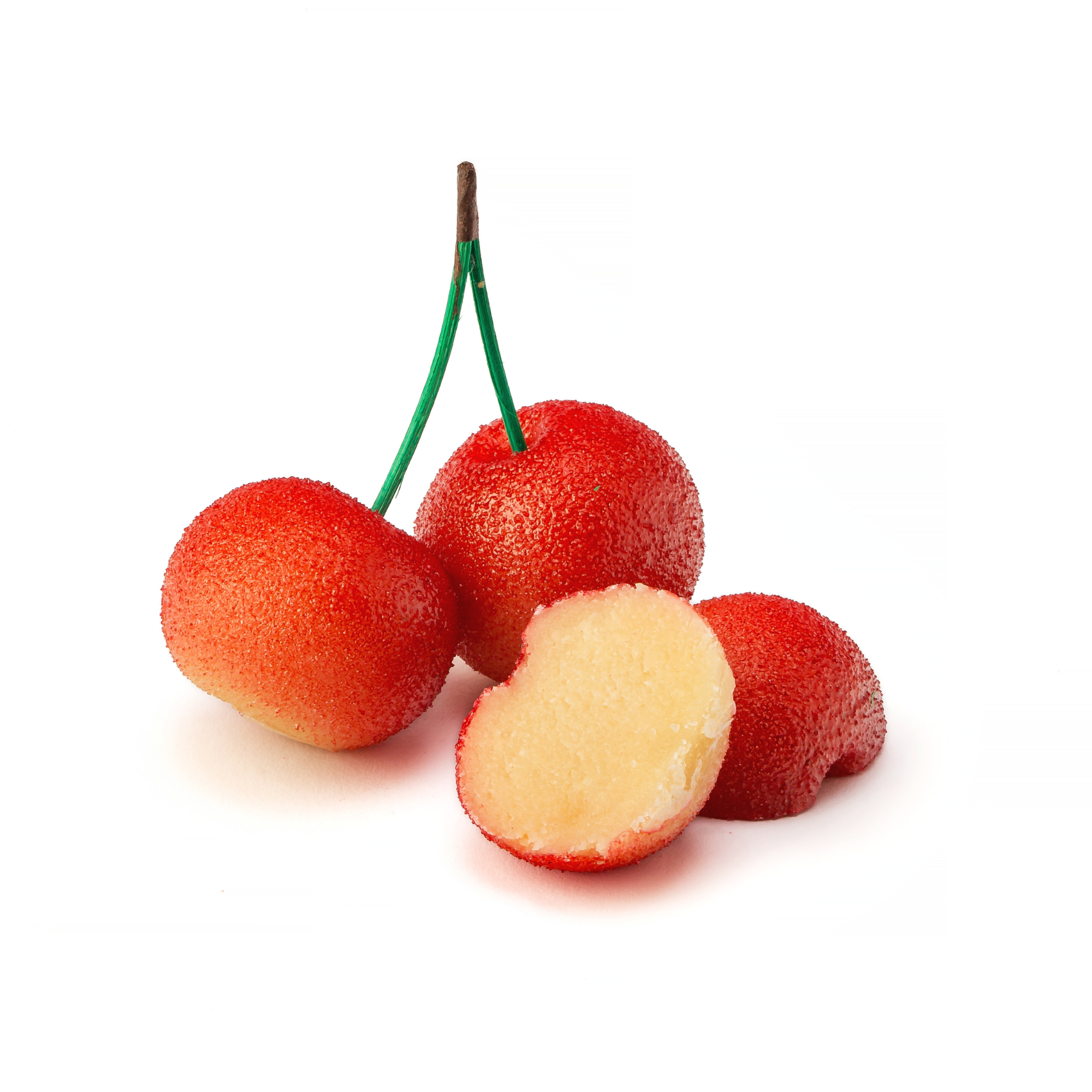 Duo de cerises en pâte d'amande