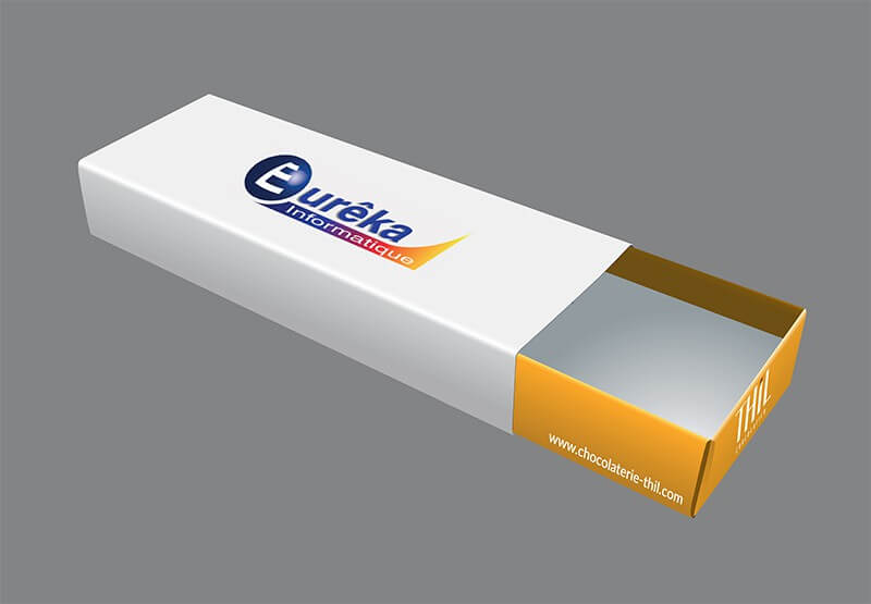 Boîtes personnalisables logo entreprise - Chocolaterie Thil