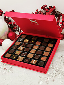 Boîte flocon : assortiment de chocolats - Chocolaterie Thil