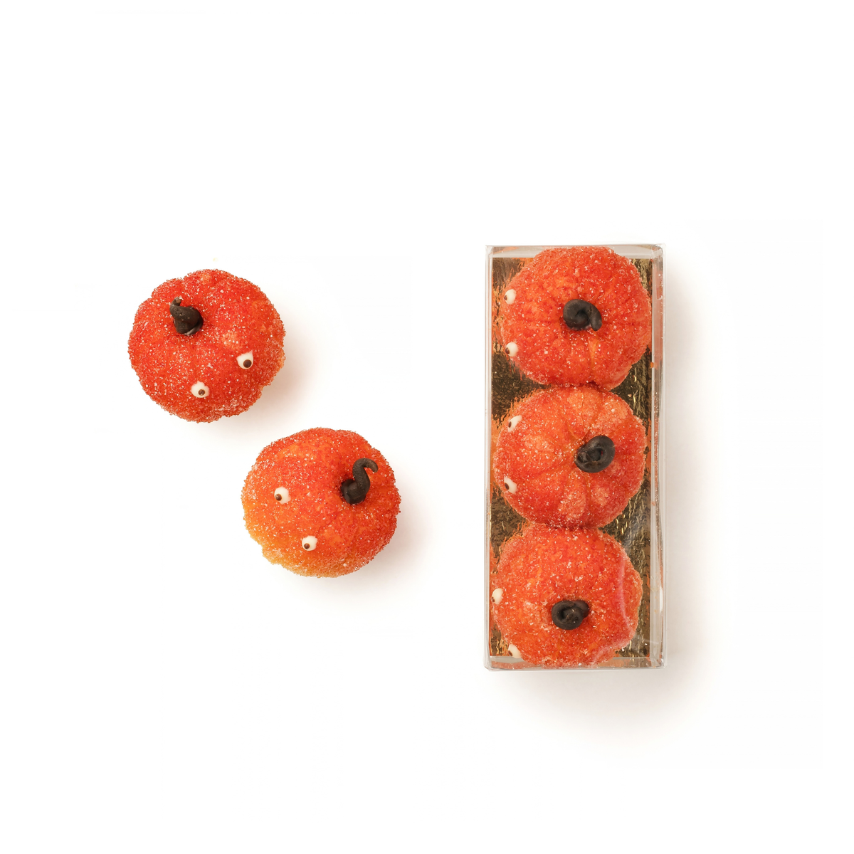 Réglette citrouilles candies en pâte d'amande