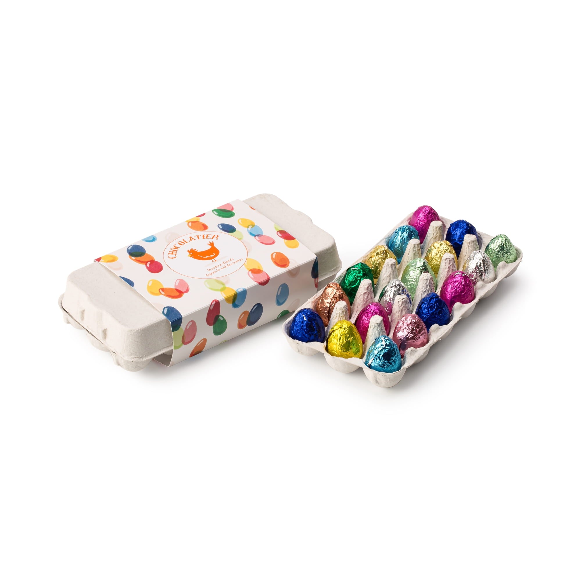 Boîte 18 oeufs pralinés assortis